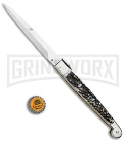 A.G.A. Campolin 12" Brazilian Stag Sicilian Picklock Automatic Knife - Bayonet 7 A.G.A. Campolin 12" Brazilian Stag Sicilian Picklock Automatic Knife - Bayonet -Buck Knives Sales Store AGA Campolin Brazilian Stag Sicilian Picklock Bayo BP 16455 jr bottlecap large