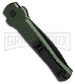 AKC X-treme Ace1 Green Automatic Knife - Black Plain -Buck Knives Sales Store AKC Ace Automatic Knife Dark Green 3in Black BHQ 189107 td side large
