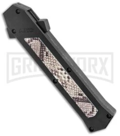 AKC F-16 Diamondback D/A OTF Automatic Knife - Bayo Satin Plain -Buck Knives Sales Store AKC F 16 DA Bayo OTF Auto Diamondback Satin BHQ 131609 jr spine large