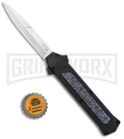 AKC F-16 Weave D/A OTF Automatic Knife - Bayo Satin Plain -Buck Knives Sales Store AKC F 16 DA Bayo OTF Auto Knife Weave Satin BHQ 131607 jr bottlecap large