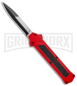 AKC F-16 Red D/A OTF Automatic Knife - Bayo Two Tone Plain