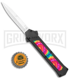 AKC F-16 Tie Dye D/A OTF Automatic Knife - Bayo Satin Plain 7 AKC F-16 Tie Dye D/A OTF Automatic Knife - Bayo Satin Plain -Buck Knives Sales Store AKC F 16 DA Bayo OTF Tie Dye Satin BHQ 143649 jr bottlecap large