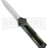 AKC F-16 Green Camo D/A OTF Automatic Knife - Dagger Satin Plain