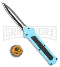 AKC F-16 Teal D/A OTF Automatic Knife - Dagger Two Tone Plain 7 AKC F-16 Teal D/A OTF Automatic Knife - Dagger Two Tone Plain -Buck Knives Sales Store AKC F 16 DA Dagger OTF Auto Teal TT BHQ 109160 jr bottlecap large