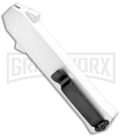 AKC F-16 White D/A OTF Automatic Knife - Dagger Satin Plain 6 AKC F-16 White D/A OTF Automatic Knife - Dagger Satin Plain -Buck Knives Sales Store AKC F 16 DA Dagger OTF White Satin BHQ 94221 jr side large