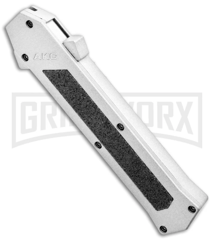 AKC F-16 White D/A OTF Automatic Knife - Dagger Satin Plain 2 AKC F-16 White D/A OTF Automatic Knife - Dagger Satin Plain - Image 2