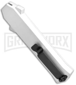 AKC F-16 White D/A OTF Automatic Knife - Bayo Satin Plain -Buck Knives Sales Store AKC F 16 White DA OTF Bayo Satin Plain BP 23853 jr side large