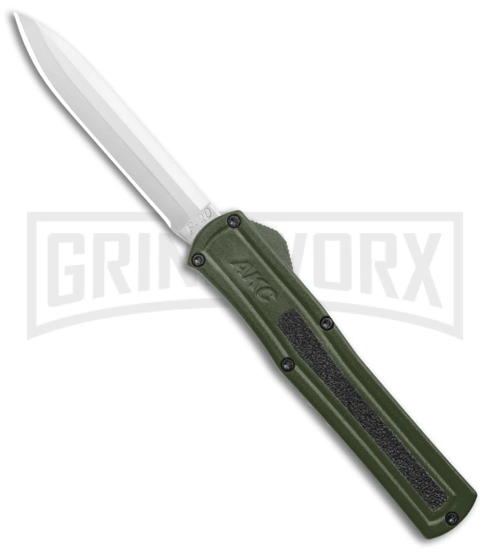 AKC F-20 OD Green D/A OTF Automatic Knife - Satin Plain 1 AKC F-20 OD Green D/A OTF Automatic Knife - Satin Plain
