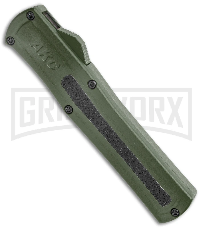 AKC F-20 OD Green D/A OTF Automatic Knife - Satin Plain 2 AKC F-20 OD Green D/A OTF Automatic Knife - Satin Plain - Image 2