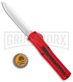 AKC F-20 Red D/A OTF Automatic Knife - Satin Plain 7 AKC F-20 Red D/A OTF Automatic Knife - Satin Plain -Buck Knives Sales Store AKC F 20 DA Dagger OTF Auto Red Satin BHQ 140483 jr bottlecap large