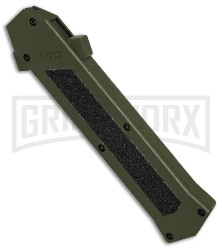 AKC F-16 OD Green D/A OTF Automatic Knife - Bayo Satin Plain 3 AKC F-16 OD Green D/A OTF Automatic Knife - Bayo Satin Plain - Image 3