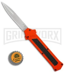 AKC F-16 Orange D/A OTF Automatic Knife - Bayo Satin Plain -Buck Knives Sales Store AKC F16 Orange DA Bayo Satin Plain BP 25689 er bottlecap large
