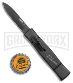 AKC Minion Concord OTF Automatic Knife - Dagger Black Plain -Buck Knives Sales Store AKC Minion Concord OTF Auto Black Black Dagger BHQ 173567 jr bottlecap large
