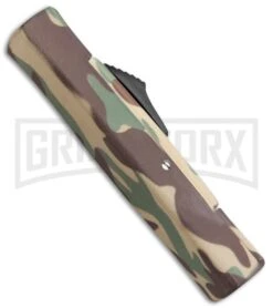 AKC Minion Concord Green Camo OTF Automatic Knife - Flat Gold Plain -Buck Knives Sales Store AKC Minion Concord OTF Green Camo Gold BHQ 72048 jr side large