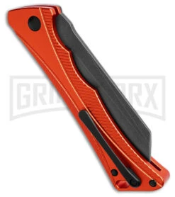 AKC Smarty Orange W/Black Bolster Automatic Knife Reverse Tanto - Black SW Plain -Buck Knives Sales Store AKC Smarty AK Orange w Black Bolster 3in BSW BHQ 184676 td side large