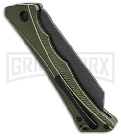 AKC Smarty Green W/Black Bolster Automatic Knife Reverse Tanto - Black SW Plain 5 AKC Smarty Green W/Black Bolster Automatic Knife Reverse Tanto - Black SW Plain -Buck Knives Sales Store AKC Smarty Automatic Knife Green w Black Bolster 3.3in Black Stonewash BHQ 184727 hd side large