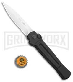 AKC X-treme Ace Black Automatic Knife - Satin Plain -Buck Knives Sales Store AKC X TREME ACE Side Opening Automatic Knife Black Satin BHQ 100386 kp bottle cap large