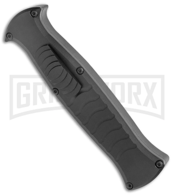 AKC X-treme EVO Black OTF Automatic Knife W/ Pocket Clip - Satin Plain 2 AKC X-treme EVO Black OTF Automatic Knife W/ Pocket Clip - Satin Plain - Image 2