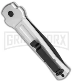 AKC X-treme Ace Silver Black Automatic Knife 6 AKC X-treme Ace Silver Black Automatic Knife -Buck Knives Sales Store AKC X treme Ace Auto Silver Black BHQ 113942 jr side large