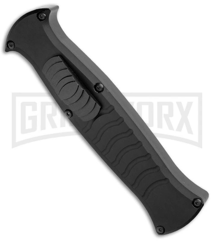 AKC X-treme EVO Black OTF Automatic Knife W/ Pocket Clip - Black Plain 2 AKC X-treme EVO Black OTF Automatic Knife W/ Pocket Clip - Black Plain - Image 2