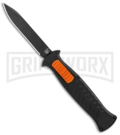 AKC X-treme EVO Black / Orange Slide OTF Automatic Knife - Black Plain