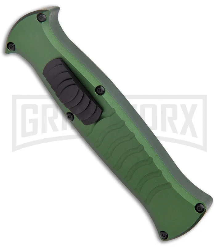 AKC X-treme EVO Green OTF Automatic Knife - Dagger Black Plain 2 AKC X-treme EVO Green OTF Automatic Knife - Dagger Black Plain - Image 2