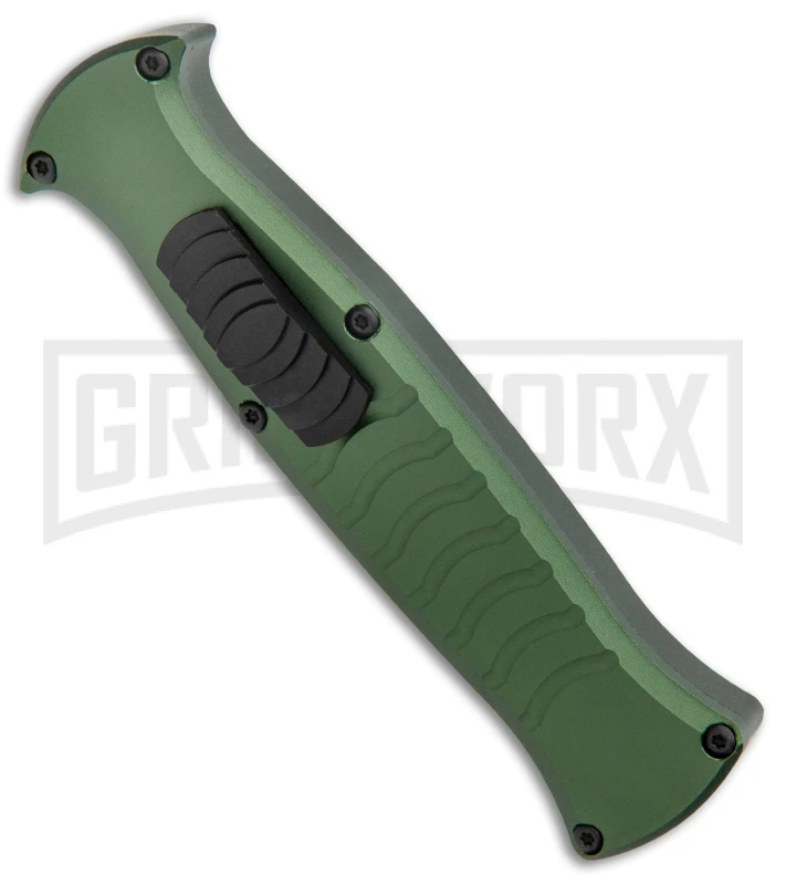 AKC X-treme EVO Green OTF Automatic Knife - Black Plain 2 AKC X-treme EVO Green OTF Automatic Knife - Black Plain - Image 2