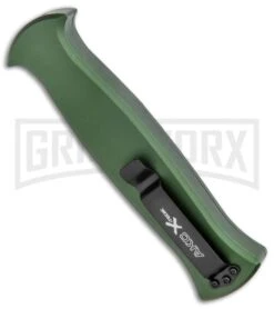 AKC X-treme EVO Green OTF Automatic Knife - Satin Plain -Buck Knives Sales Store AKC X treme EVO OTF Auto Green Satin DE Dagger BHQ 134949 jr side 2 large 1