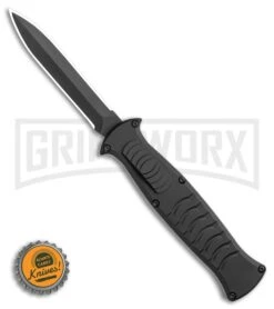 AKC X-treme EVO Black OTF Automatic Knife - Black Plain Dagger -Buck Knives Sales Store AKC X treme EVO OTF Automatic Knife Black 3.5 Black Dagger BHQ 119845 LS Bottlecap large