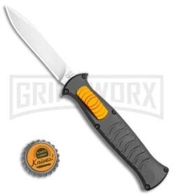 AKC X-treme EVO Black / Orange Slide OTF Automatic Knife - Satin Plain -Buck Knives Sales Store AKC X treme EVO OTF Automatic Knife Black Orange Slide 3.5in Satin BHQ 114879 LS Bottlecap large