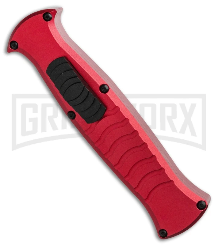 AKC X-treme EVO RB OTF Automatic Knife - Red Black Plain 2 AKC X-treme EVO RB OTF Automatic Knife - Red Black Plain - Image 2