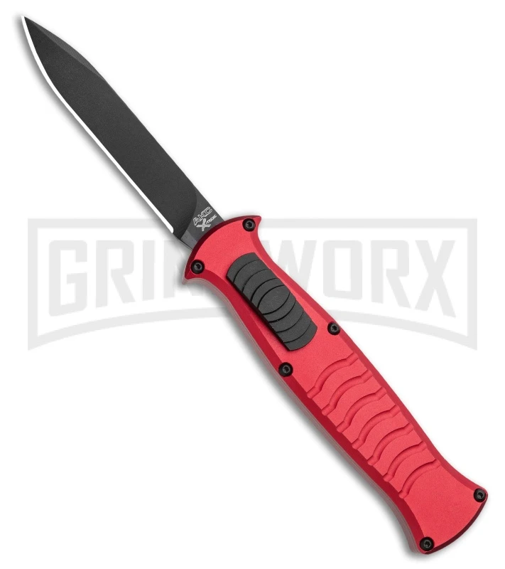 AKC X-treme EVO RB OTF Automatic Knife - Red Black Plain 1 AKC X-treme EVO RB OTF Automatic Knife - Red Black Plain