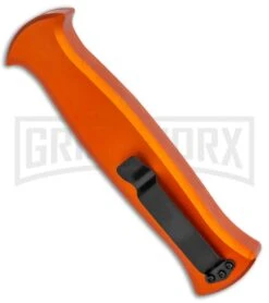 AKC X-treme EVO Orange OTF Automatic Knife - Black Plain -Buck Knives Sales Store AKC X treme Evo Auto Orange Black BHQ 105416 jr side large
