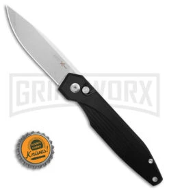 AKC X-treme Dandy Black Aluminum Automatic Knife - Stonewash Plain 7 AKC X-treme Dandy Black Aluminum Automatic Knife - Stonewash Plain -Buck Knives Sales Store Akc Xtreme Dandy Black Aluminum AK SW BHQ 174573 td size large