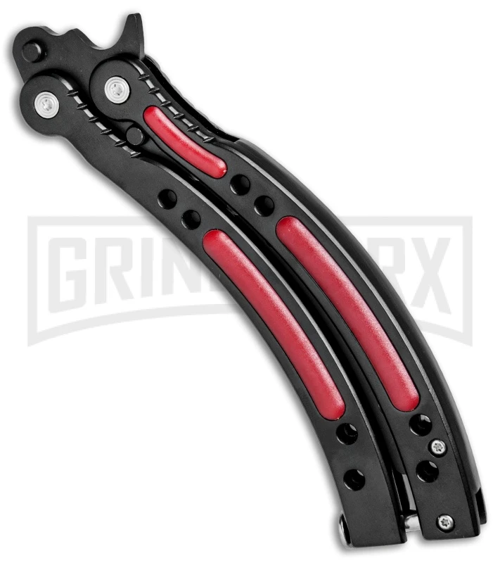 Andux CS Red/Black Balisong Butterfly Trainer - Black Holes 3 Andux CS Red/Black Balisong Butterfly Trainer - Black Holes - Image 3