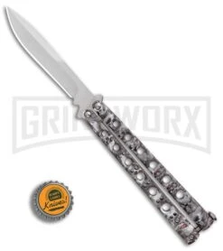 Andux Skull Fly Gray Butterfly Knife - Polished Bayo 7 Andux Skull Fly Gray Butterfly Knife - Polished Bayo -Buck Knives Sales Store Andux Skull Fly Gray Butterfly Knife Polished Bayo GX 32722 er bottlecap large