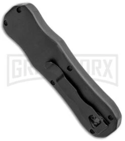 Atomic D/A Black G-10 OTF Automatic Knife - Drop Point Two Tone Plain -Buck Knives Sales Store Atomic DA Black G 10 OTF Auto DP TT Plain GX 33379 jr side large