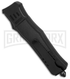 Atomic Defender Large Black OTF Automatic Tanto Knife - Two Tone Plain -Buck Knives Sales Store Atomic Defender GX 38965 side large