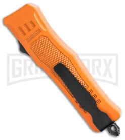 Atomic Defender Mini OTF Automatic Knife Orange - Two Tone Dagger -Buck Knives Sales Store Atomic Defender Mini OTF Auto Orange TT Dagger BHQ 141104 jr side large