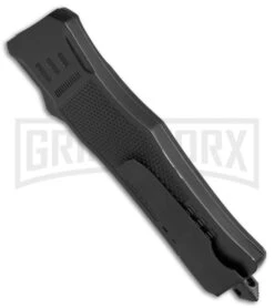 Atomic Defender Large OTF Automatic Knife Black - Two Tone Recurve Tanto -Buck Knives Sales Store Atomic Defender OTF Recurve Tanto Black TT 6PA21 55E BP 19785 jr side large