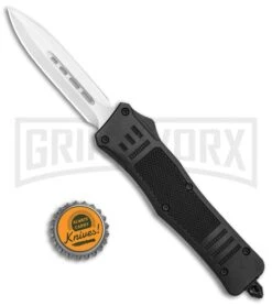Atomic Defender Medium OTF Automatic Knife Black - Satin Dagger -Buck Knives Sales Store Atomic Medium Defender Black OTF Auto Dagger Satin GX 35868 jr bottlecap large