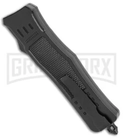 Atomic Defender Medium OTF Automatic Knife Black - Satin Dagger -Buck Knives Sales Store Atomic Medium Defender Black OTF Auto Dagger Satin GX 35868 jr side large