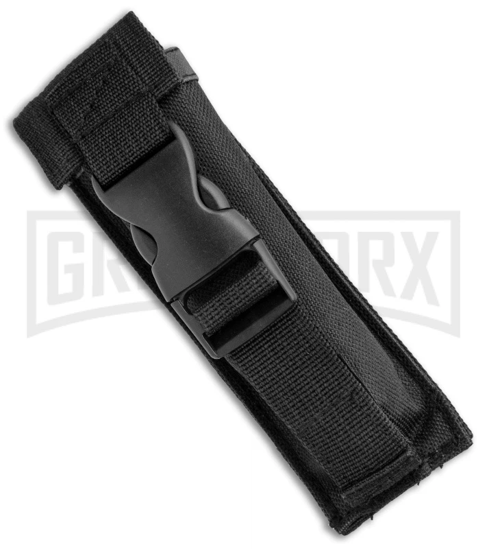 Atomic Shield Large Drop Point Black OTF Automatic Knife - Two Tone Serrated 4 Atomic Shield Large Drop Point Black OTF Automatic Knife - Two Tone Serrated - Image 4