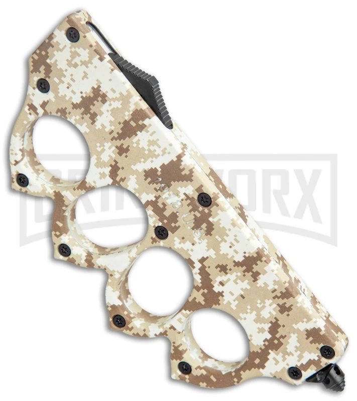 Atomic Tan Digital Camo OTF Automatic Knuckle Knife - Dagger Two-Tone 2 Atomic Tan Digital Camo OTF Automatic Knuckle Knife - Dagger Two-Tone - Image 2