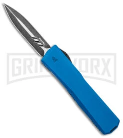 Axial Shift Blue D/A OTF Automatic Knife - Dagger Blackwash S35VN