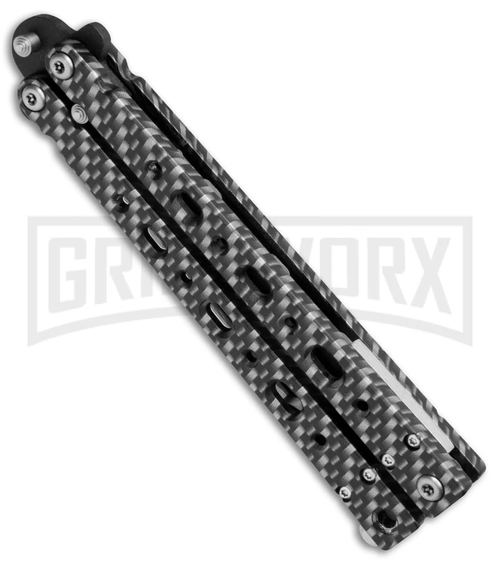 Bear OPS Bear Song V Sim Carbon Fiber Balisong Butterfly Knife - Black Plain 3 Bear OPS Bear Song V Sim Carbon Fiber Balisong Butterfly Knife - Black Plain - Image 3