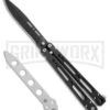 Bear OPS Bear Song IV Black Balisong Butterfly Knife W/Trainer - Black Plain