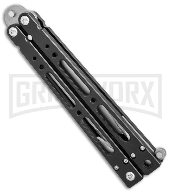 Bear OPS Bear-Song IV Black Tanto Butterfly Knife - Bead Blast Plain 3 Bear OPS Bear-Song IV Black Tanto Butterfly Knife - Bead Blast Plain - Image 3