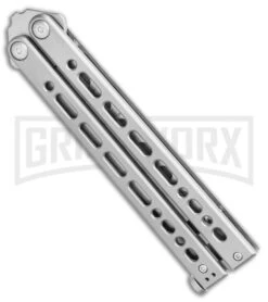 Bear Ops Bear Song VIII Silver Butterfly Trainer - Bead Blast Dull 7 Bear Ops Bear Song VIII Silver Butterfly Trainer - Bead Blast Dull -Buck Knives Sales Store Bear Ops Bear Song VIII Butterfly Trainer 4.5 Satin B 821 SS S BHQ 117625 LS Side large