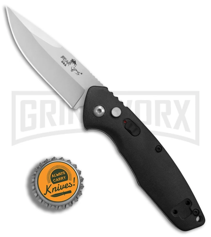 Bear OPS Bold Action X Black Aluminium Automatic Knife - Bead Blast Plain 4 Bear OPS Bold Action X Black Aluminium Automatic Knife - Bead Blast Plain - Image 4